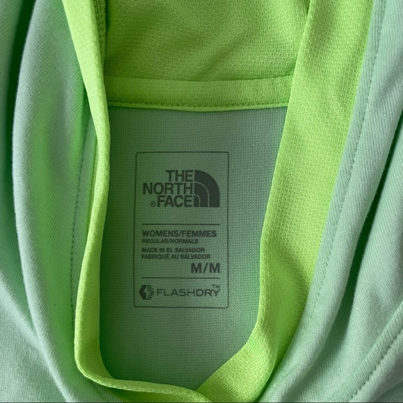 North Face Lightweight Neon Green Hoodie - Picture 4 of 7